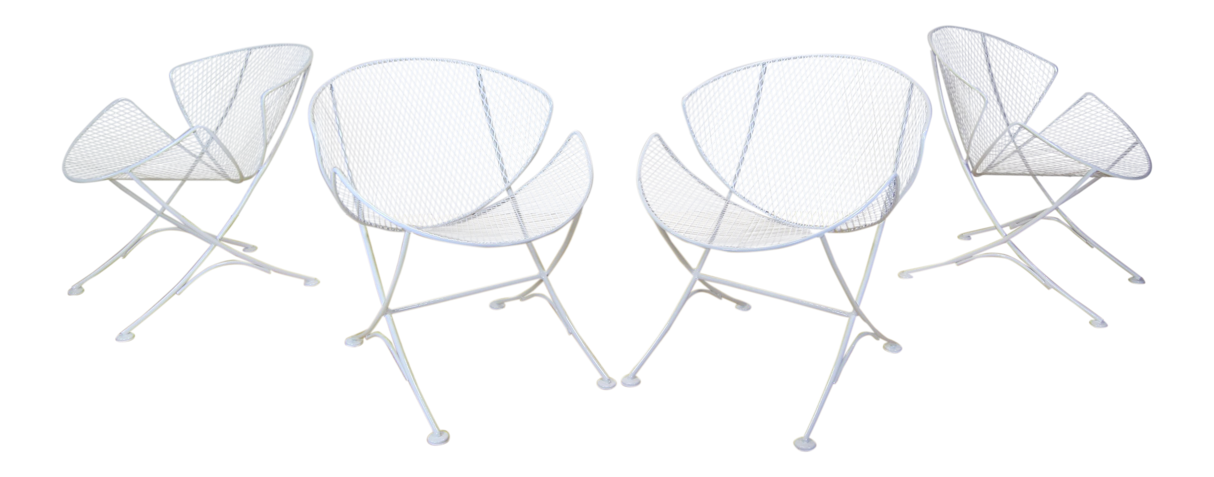 1950s Vintage Maurizio Tempestini For Salterini Clam Shell Patio Chairs Set Of 4 Chairish