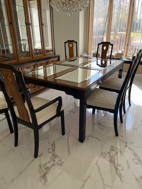 1970s Thomasville Embassy Collection Dining Table W/Leaves and