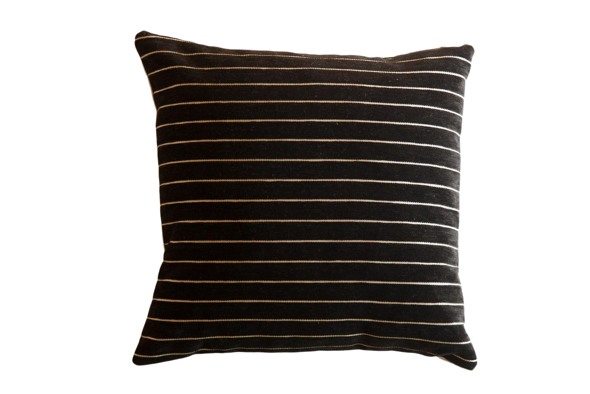 Black Velvet Stripe Throw Pillow Chairish