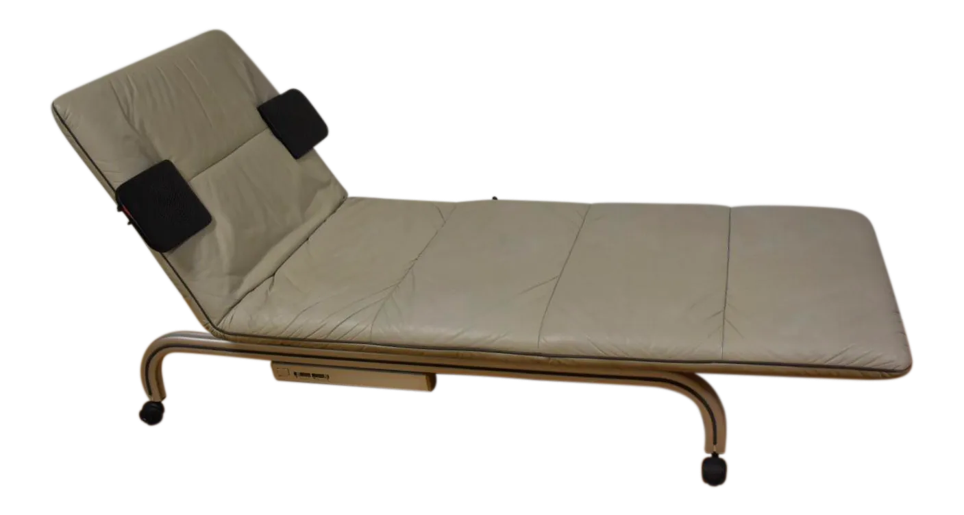 Baker Prototype Grey Leather Chaise Lounge Chairish