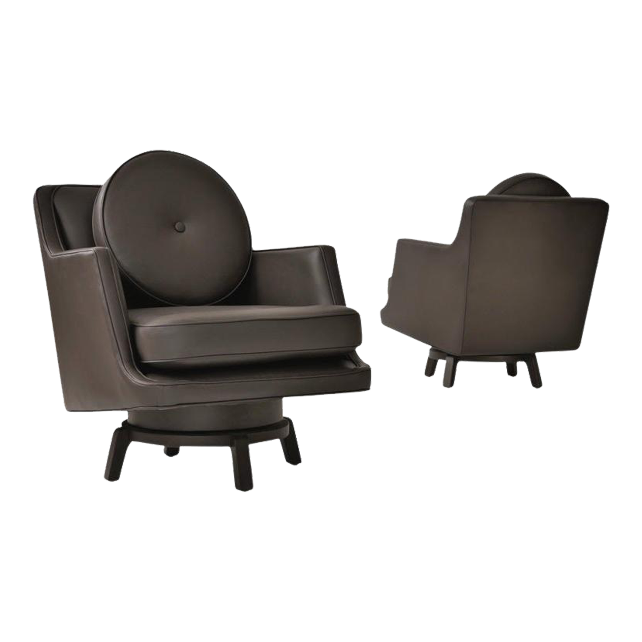 Edward Wormley Leather Armchairs for Dunbar A Pair Chairish