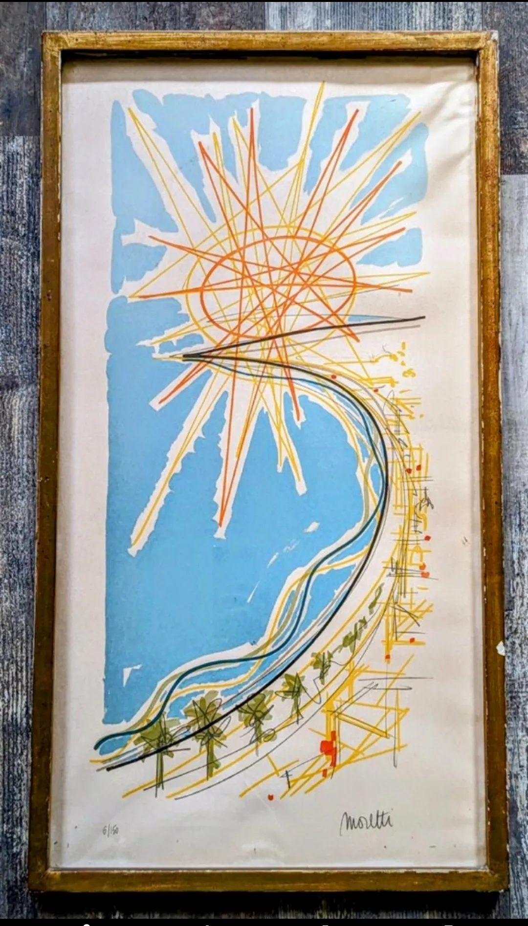 Raymond Moretti, Lithograph, Cannes, 1960s