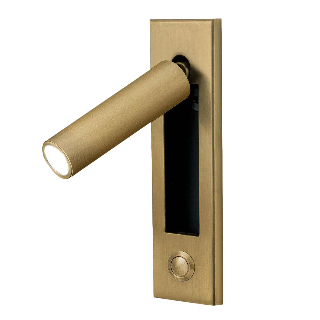 English Brass Led Wall Light With Docking And Push Button Switch Chairish