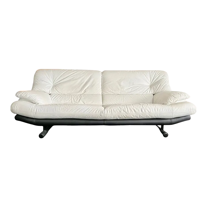 1980s Italian White Leather Sofa Chairish