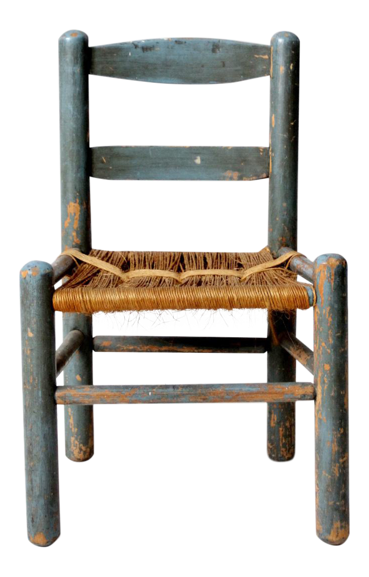 Antique Rush Seat Children's Chair Chairish