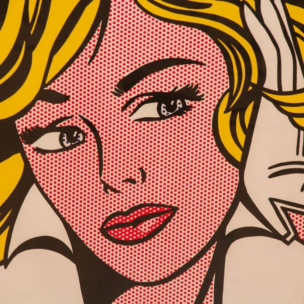 Roy Lichtenstein Lithograph Print Framed Pop Art Poster M