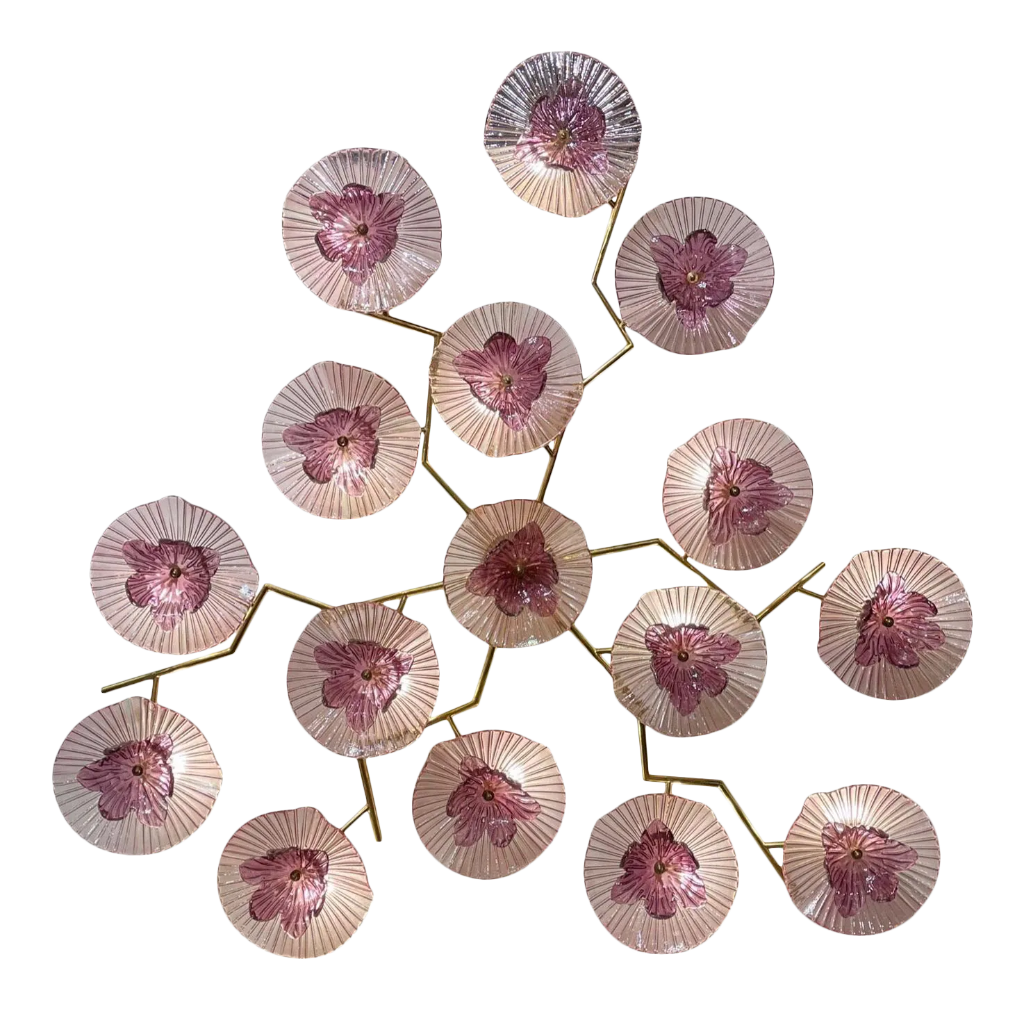 Modern Murano Glass Flower Form Wall Art Chairish