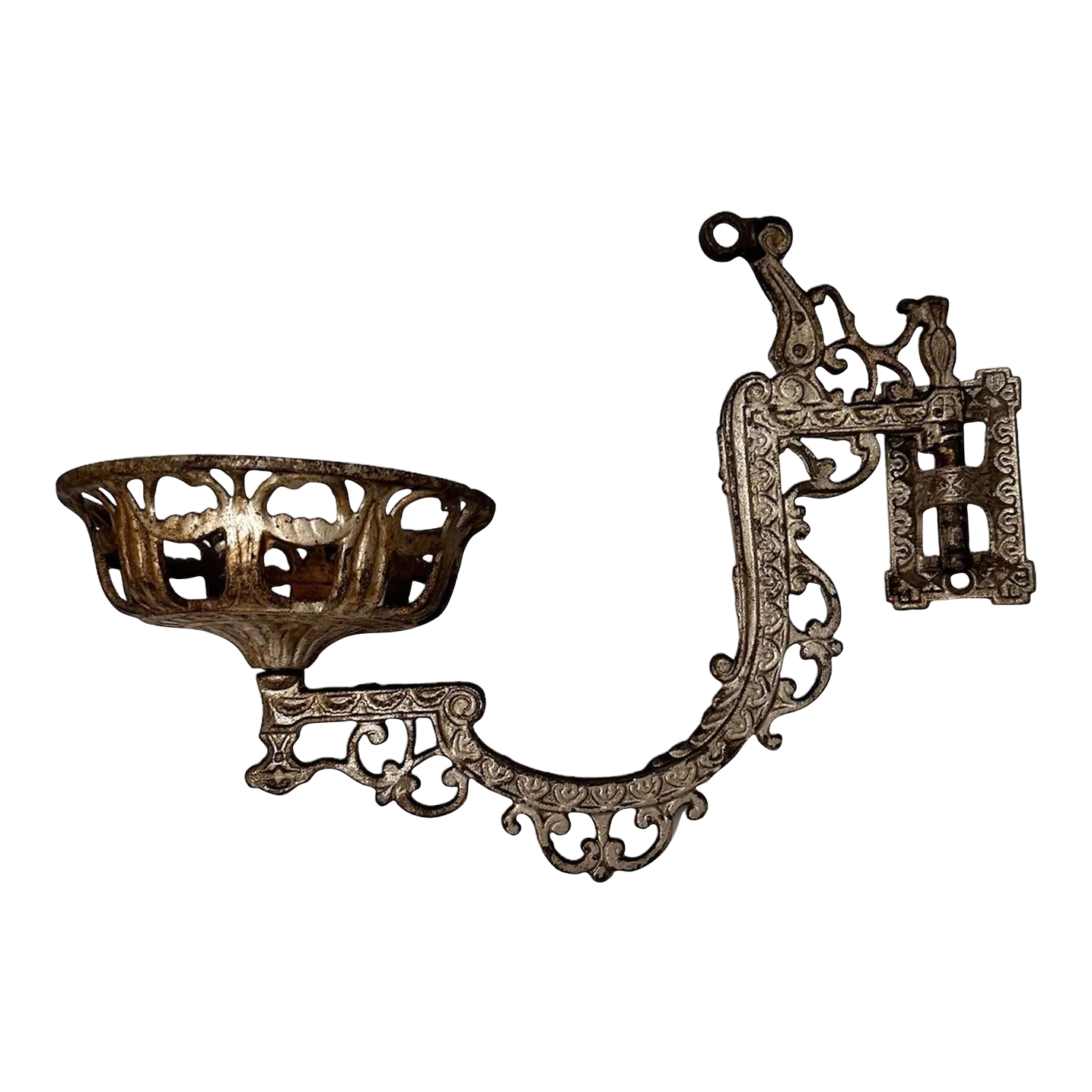 Antique Cast Iron Wall Candle Sconce With Bracket Chairish