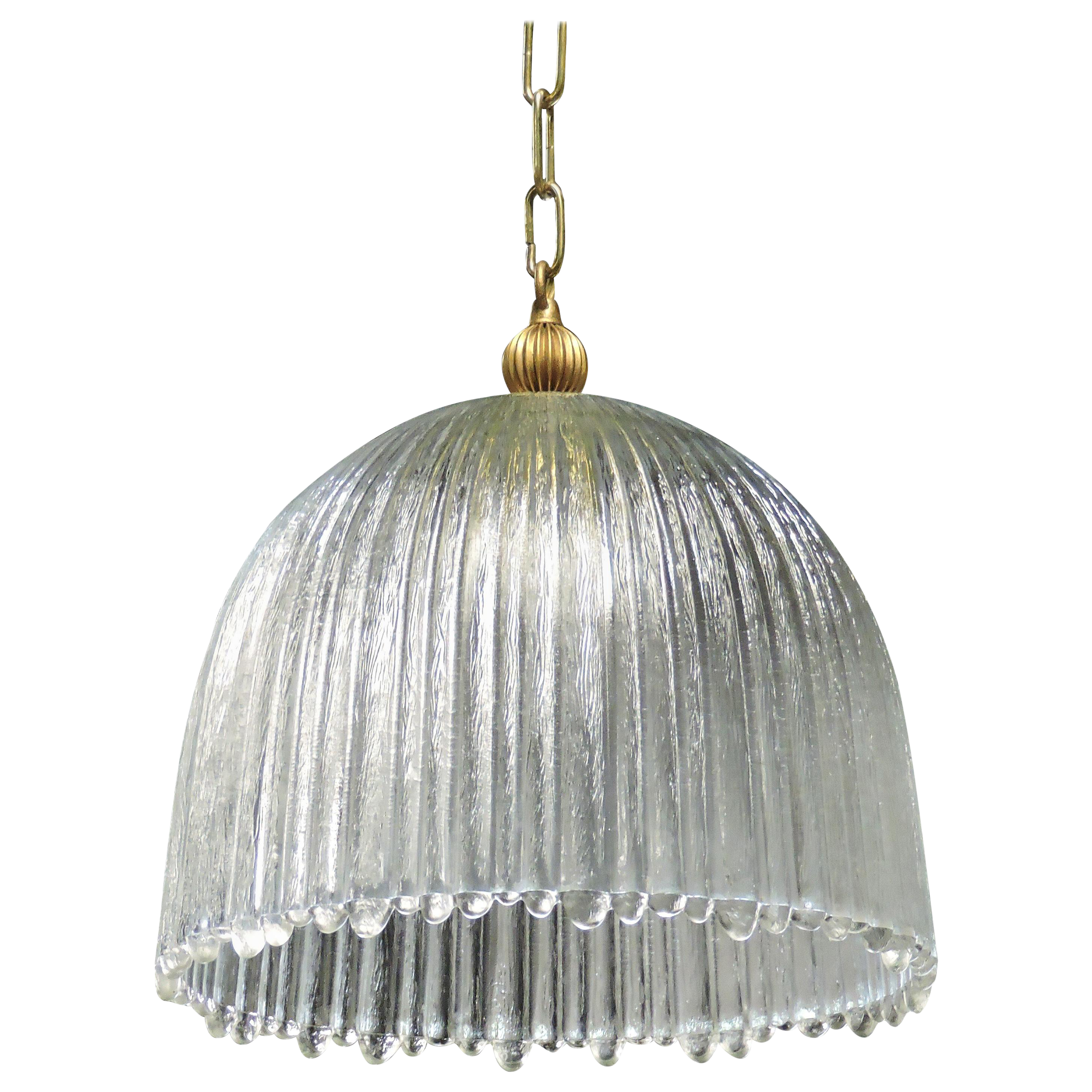Mid Century Modern Italian Glass Dome Pendant Light Chairish