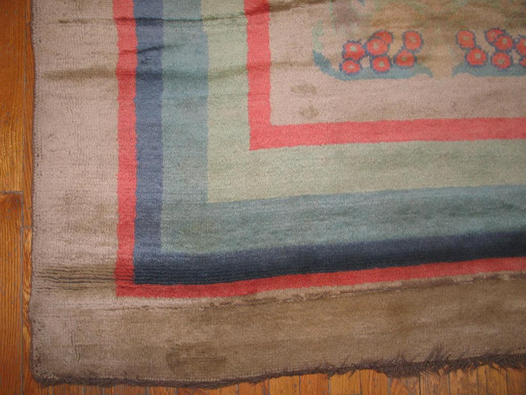 Amazing Pearl White Color Antique Donegal Arts & Crafts Styles Rug by Dun Emer