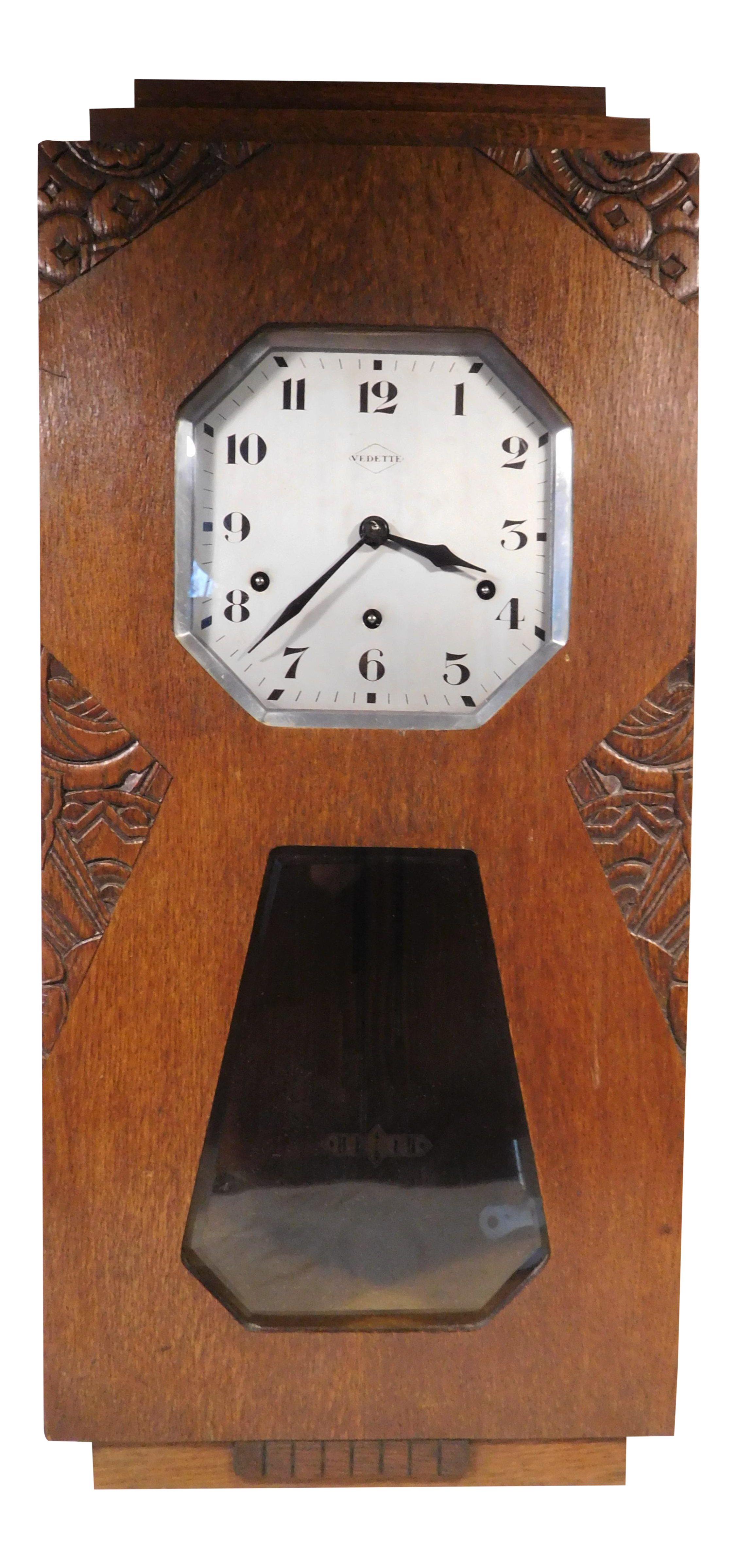 Vintage 1920s Art Deco Vedette Wall Clock Chairish