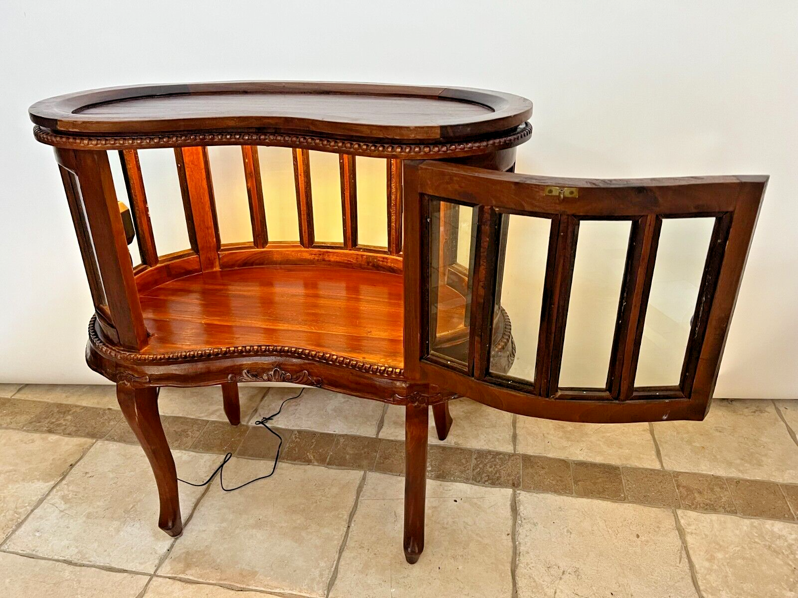 Kidney shaped 2024 drinks cabinet