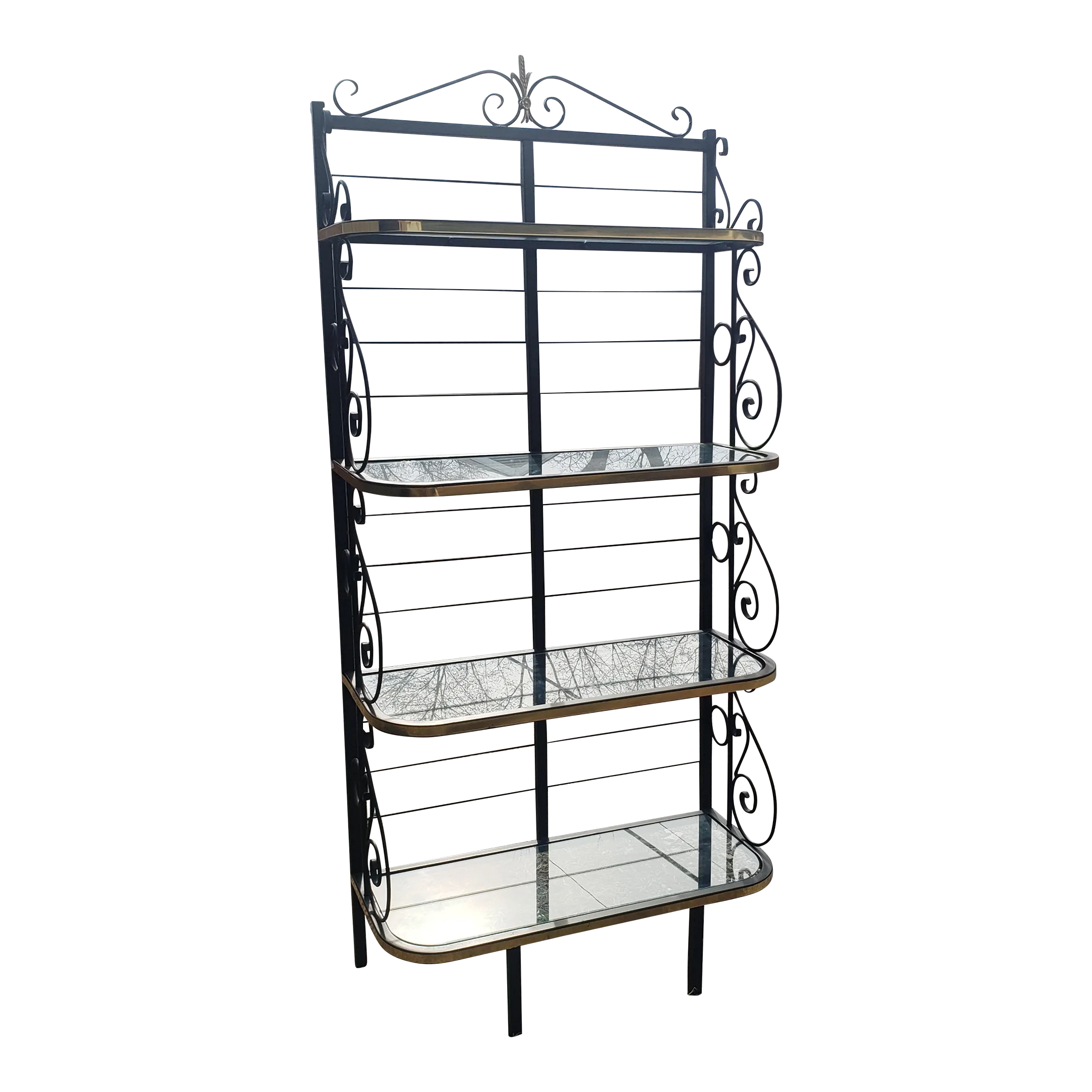 https://chairish-prod.freetls.fastly.net/image/product/master/2fd2495c-9c55-48ba-93b8-6484d9ec4a87/1960s-vintage-black-wrought-iron-bakers-rack-with-gold-trim-accents-and-glass-shelves-5599