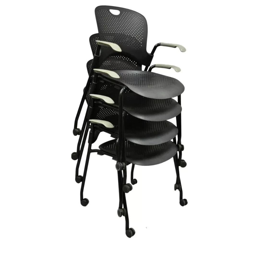 Herman Miller Caper Stacking Office Computer Desk Chairs Set of