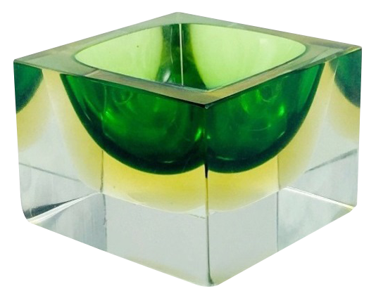 Sommerso Murano Glass Ashtray attributed to Flavio Poli for
