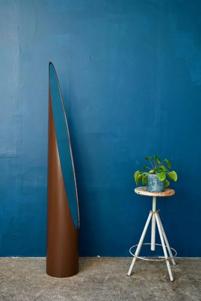 Vintage Miroir Lipstick, 1970s14k gold two tone pendant