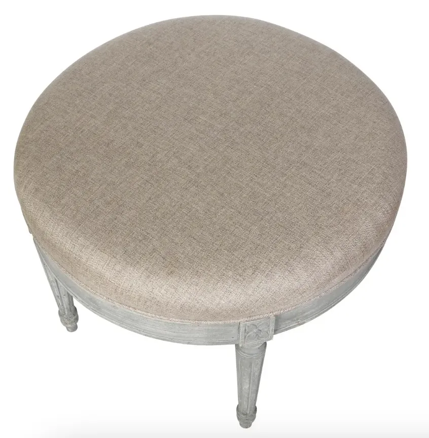A Round Louis XVI Style Ottoman