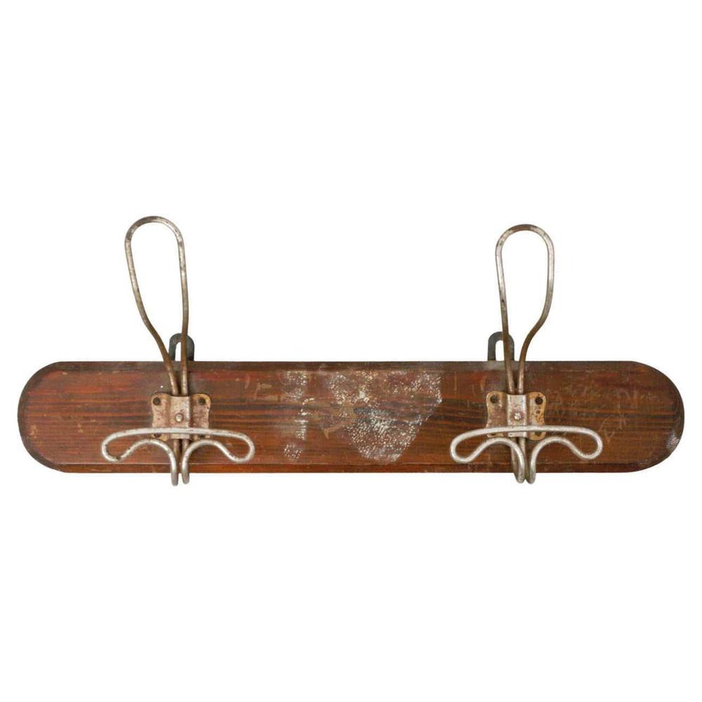 Wood and Metal Coat Rack, 1940s
