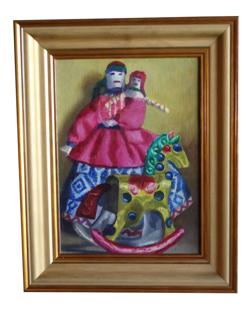 1970s Mexican Folk Art Still Life Oil Painting by Alfonso Tirado