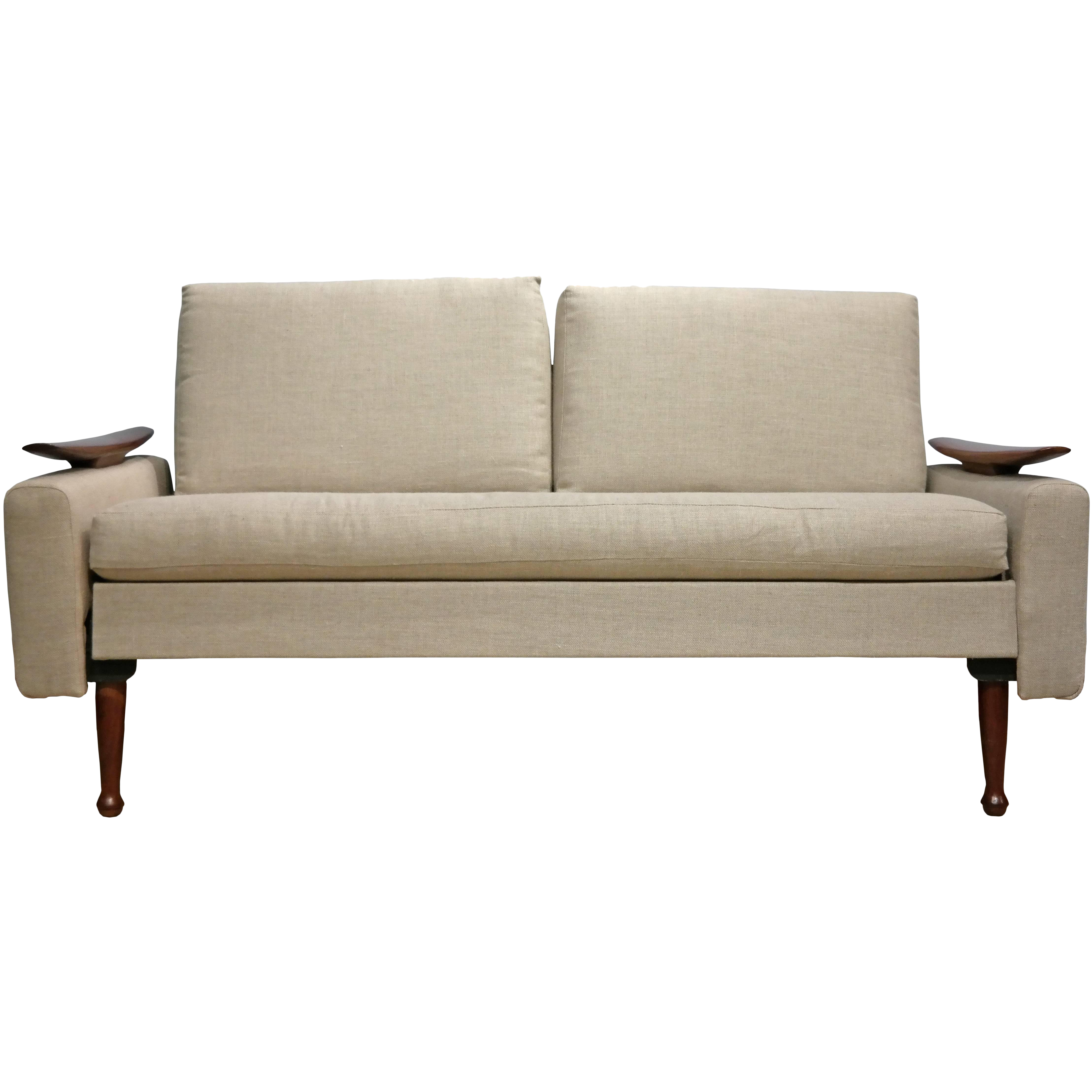 1960s Vintage Mid Century Modern Settee Chairish