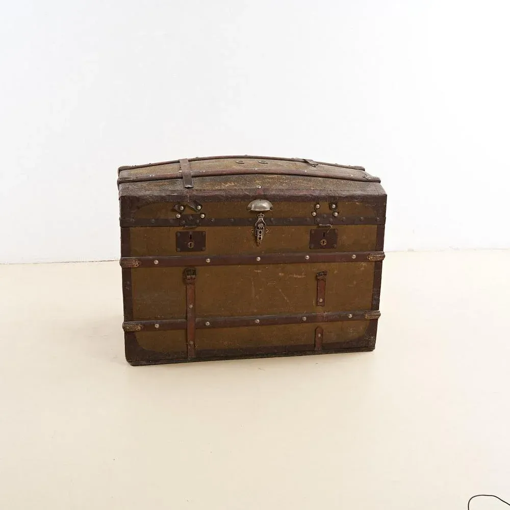 Vintage Wooden Case Trunk by Vincenzo Di Pasquale Napoli