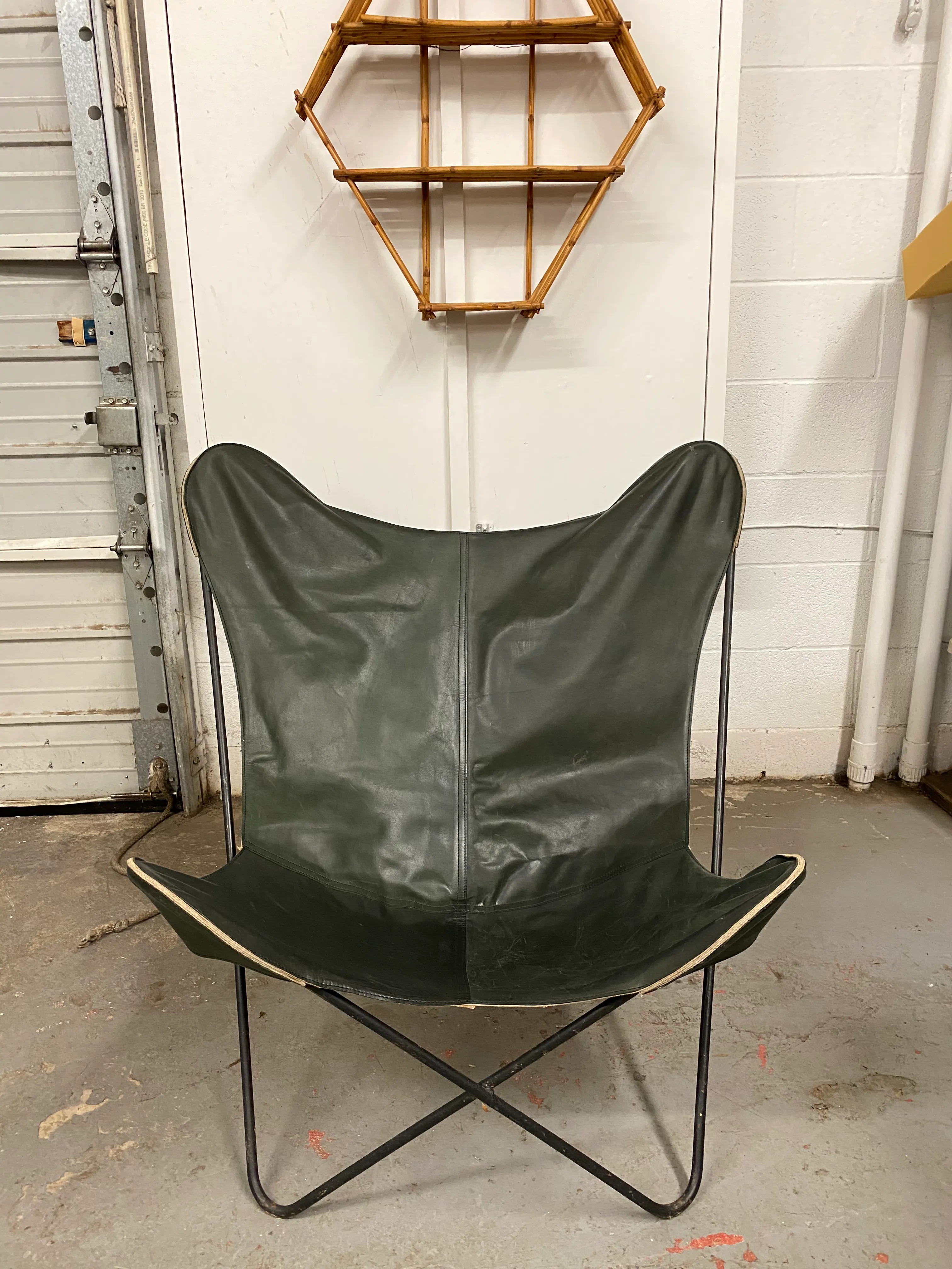 Midcentury Modern Hardoy Butterfly Chair With Leather Sling Chairish