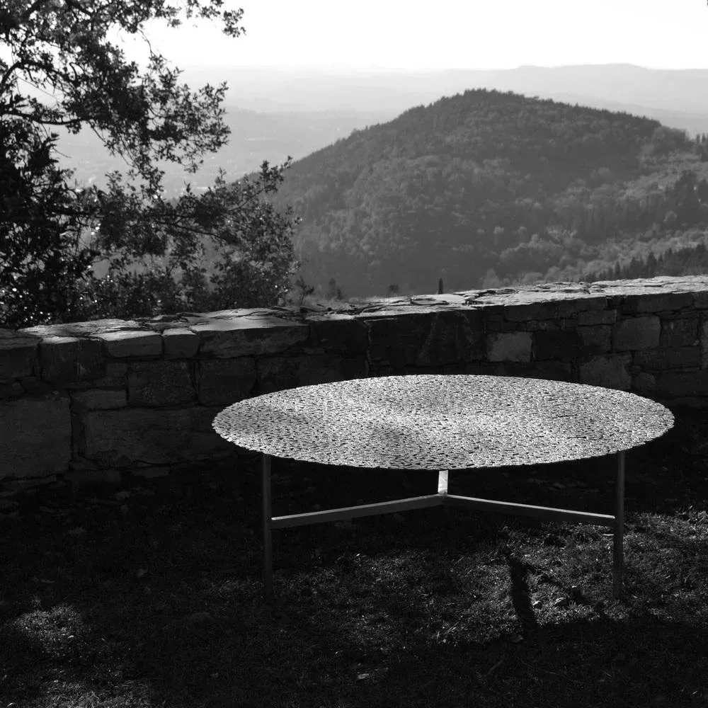 Jean Bronze Round Coffee Table by Fred and Juul