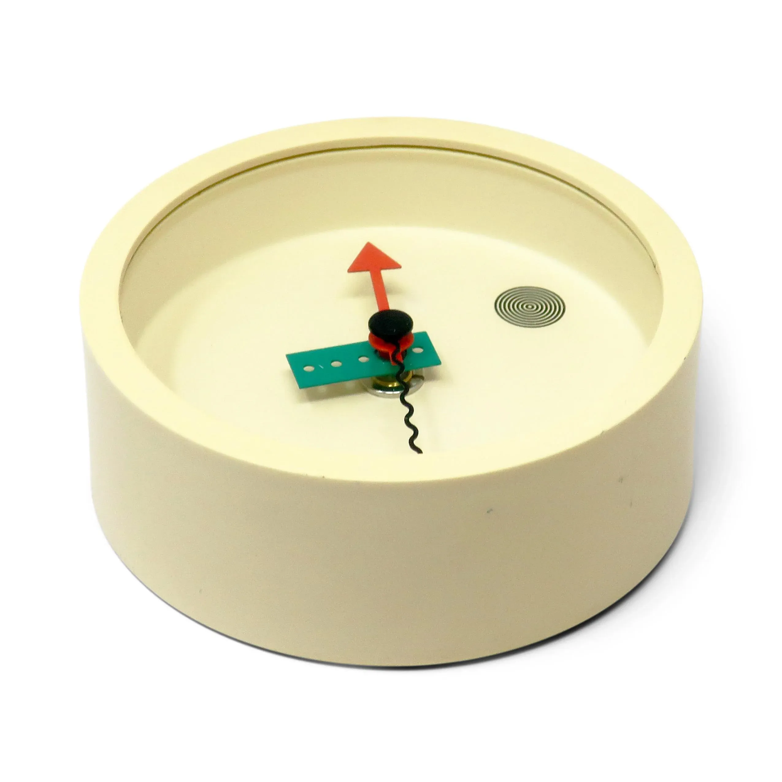 1980s White Postmodern Wall Clock by Shohei Mihara for Wakita