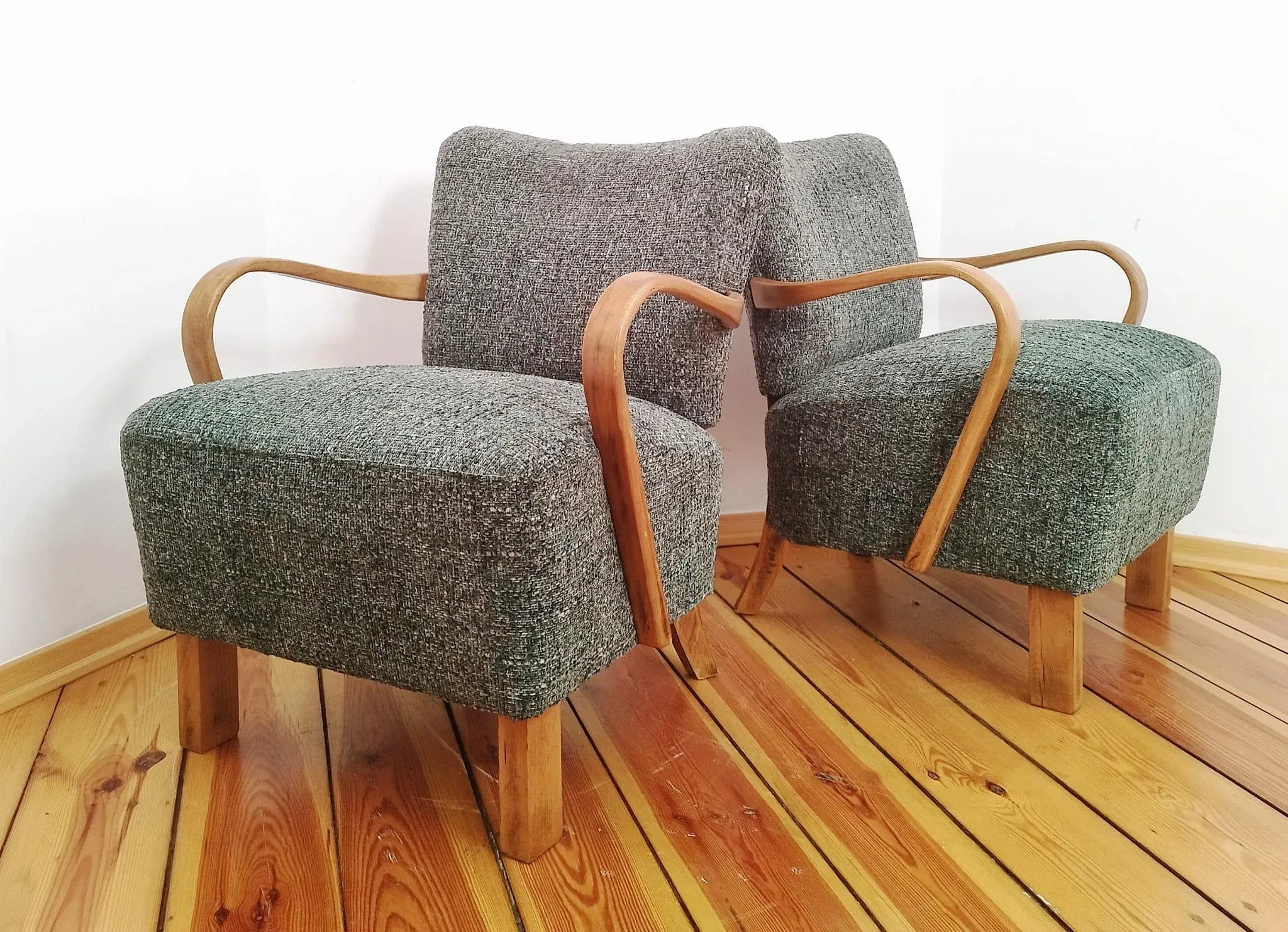 Set of H 237 Armchairs by J. Halabala for Up Závody, 1960s