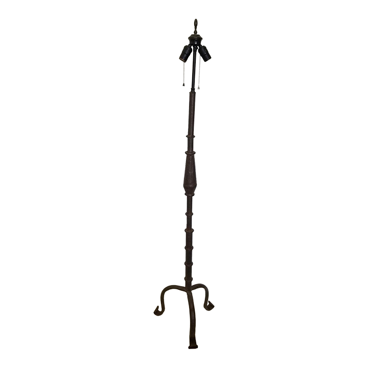 French Style Iron Floor Lamp 59" Height Rustic Natural | Chairish