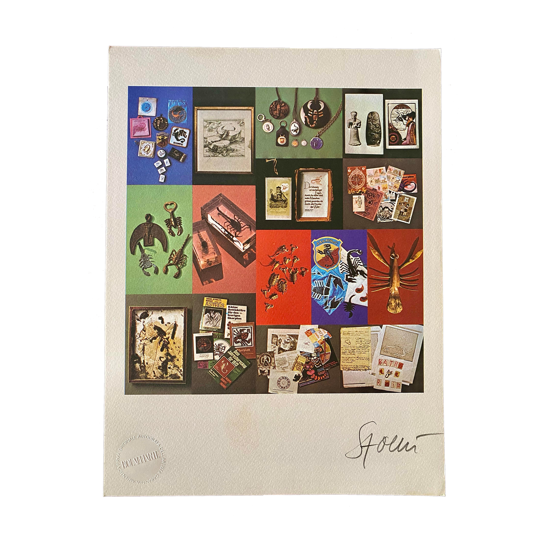 Daniel Spoerri Signed Lithograph Print, 1975 Contemporary, Abstract, Modern