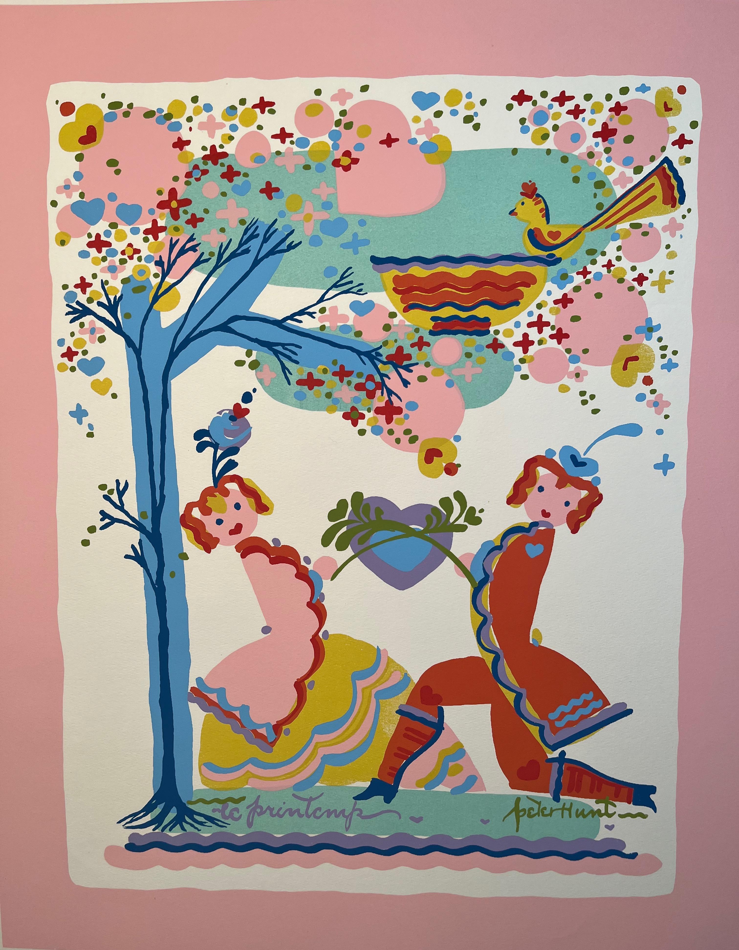 Peter Hunt Print LePrintemps (Spring) Signed Silkscreen
