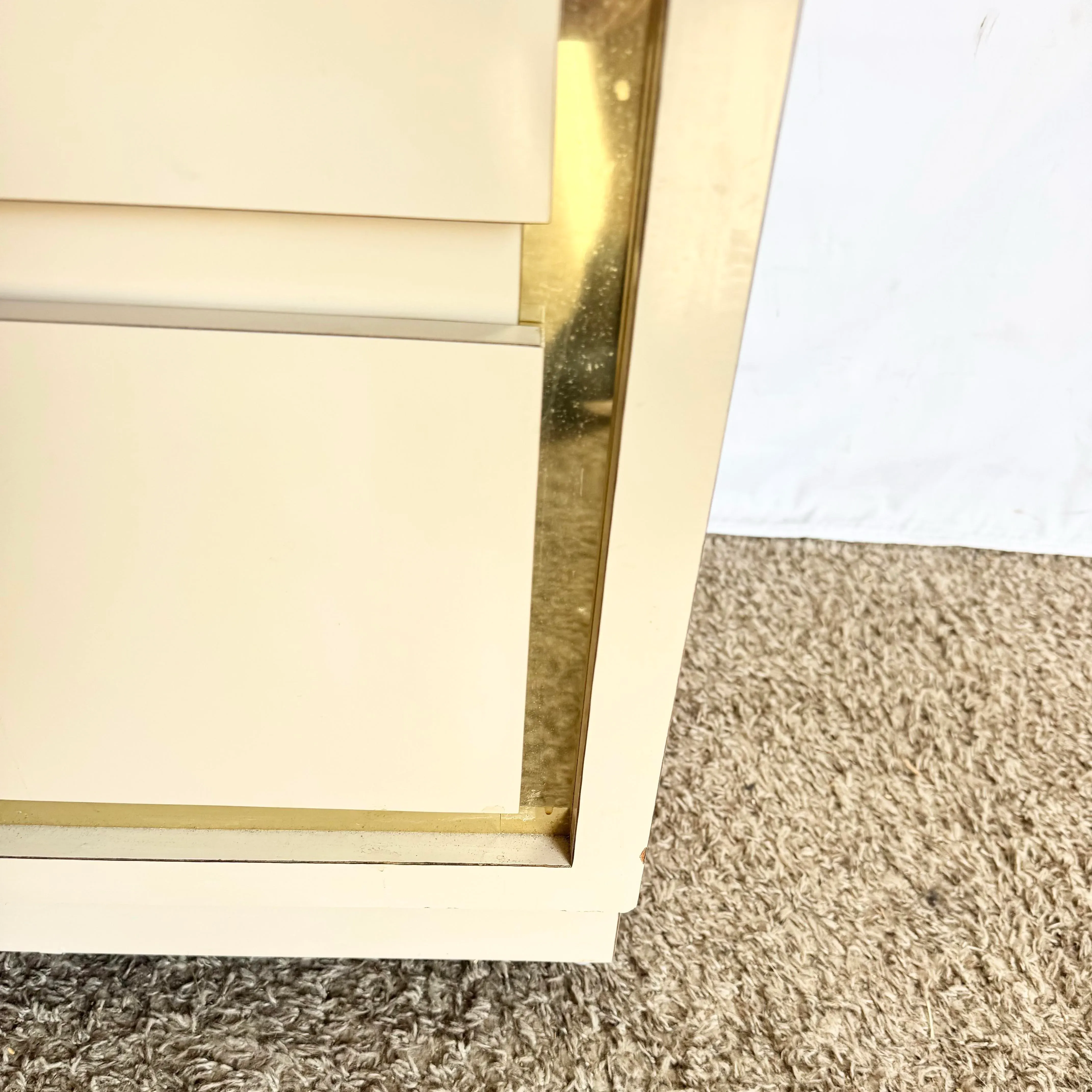 Postmodern Cream Laminate Highboy Dresser With Gold Accents is available  for purchase on au PAY Market - Imported Goods Online Store Co.Ltd. | au  PAY Market - Online Shopping Site