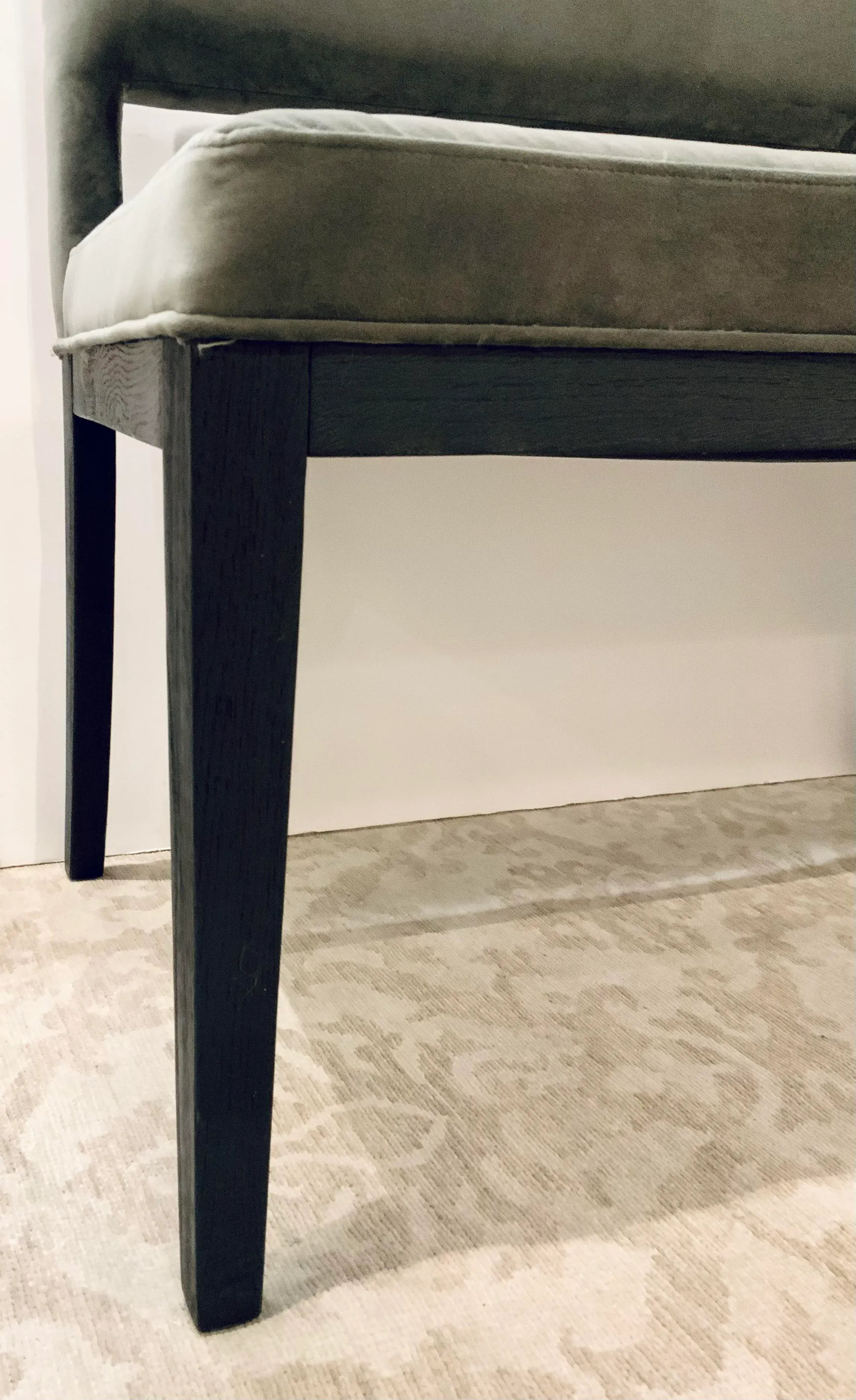 Modern Gray Velvet Dining Bench Chairish