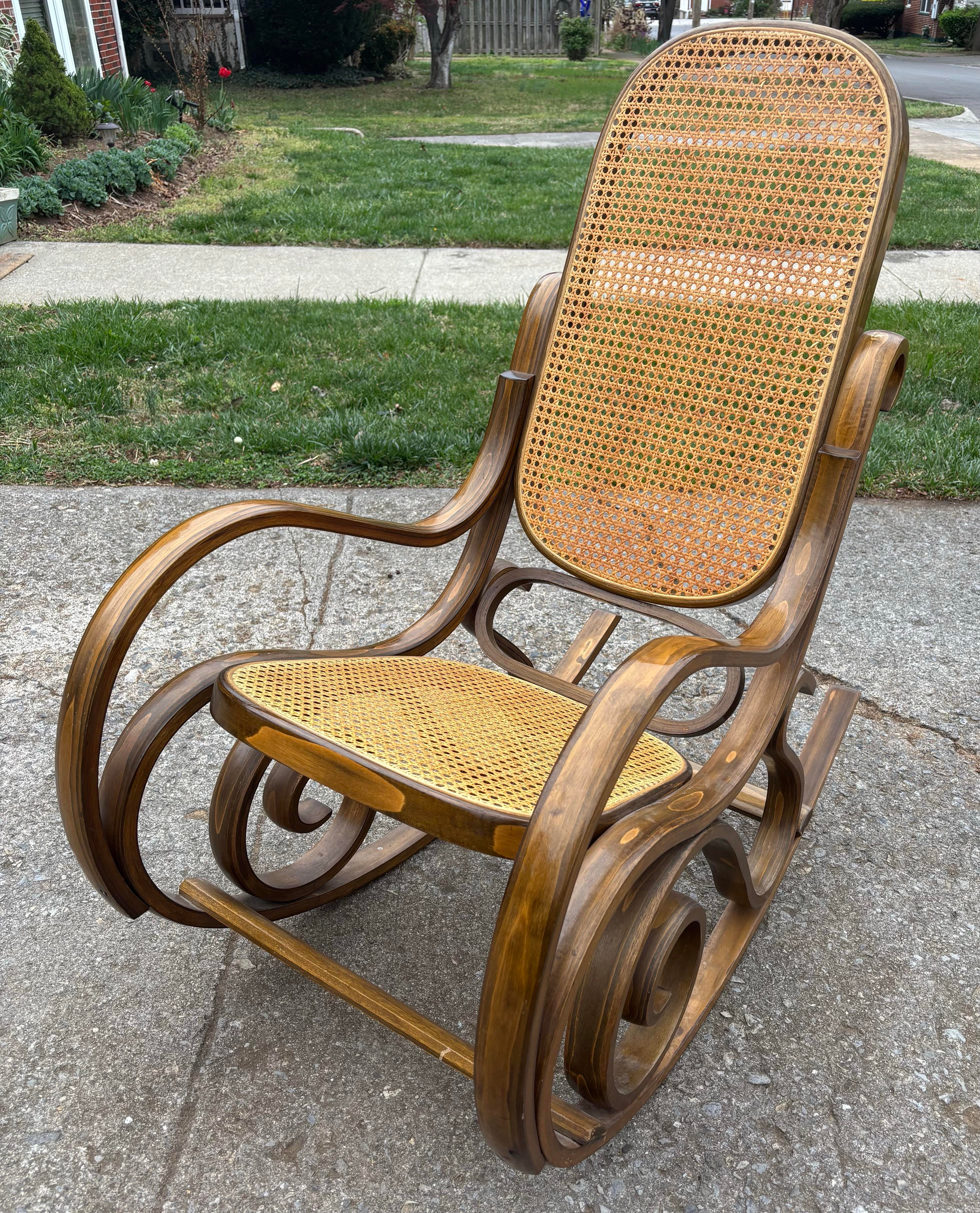 Rocking Chair With Wicker Seat Wooden Rocking Garden Rocking Chair
