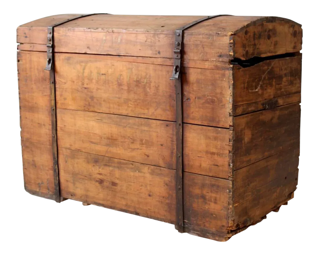 Antique Wood Chest Chairish