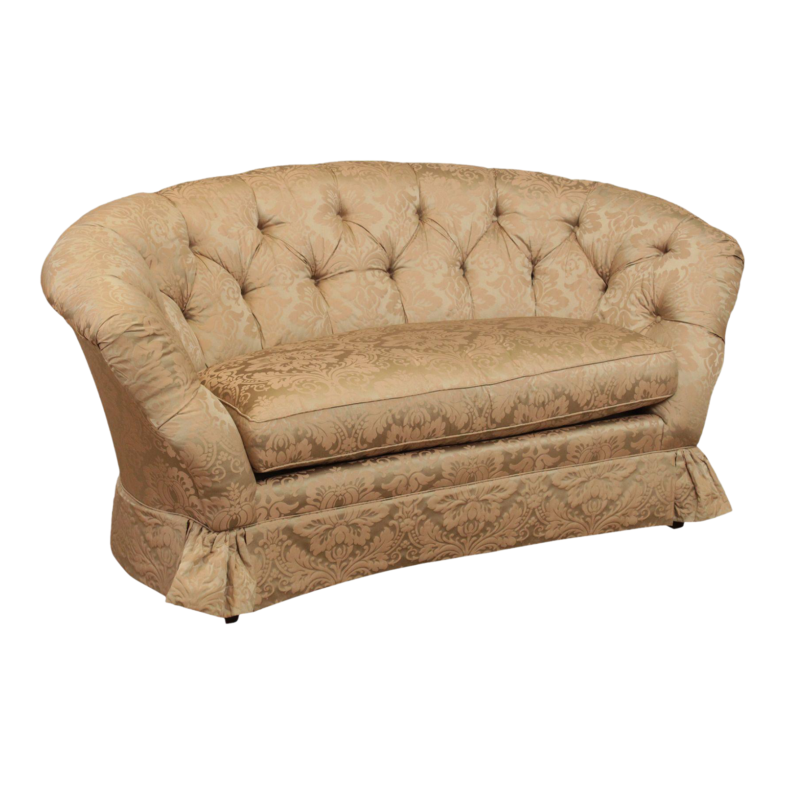 Taylor King Custom Upholstered Tufted TwoSeat Cabriole Sofa (B) Chairish