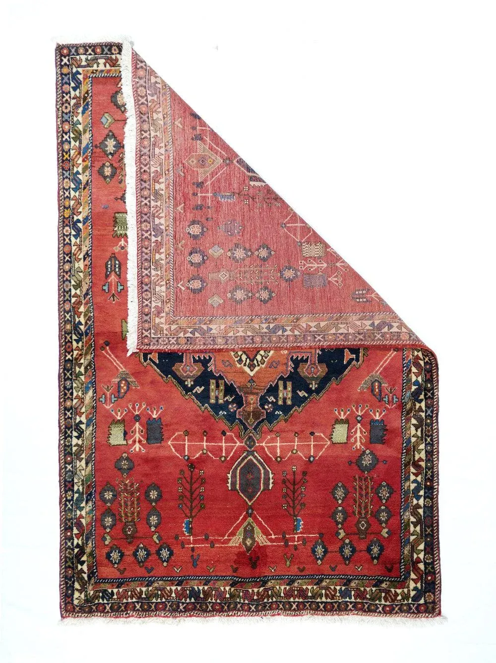 1970s Vintage Qashqai Rug 4'10'' x 7'5'' | Chairish