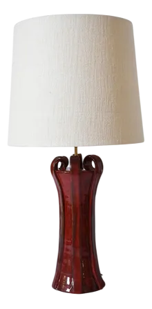 Kasaï Henry Red Ceramic Lamp from Barracuda Interiors
