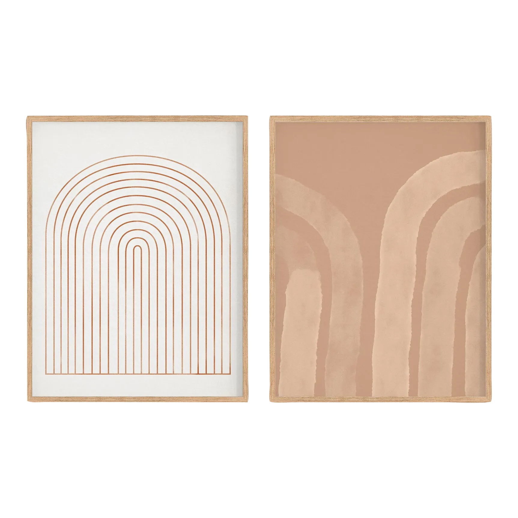 Framed Contemporary Minimalist Abstract Giclee Prints a Pair Chairish