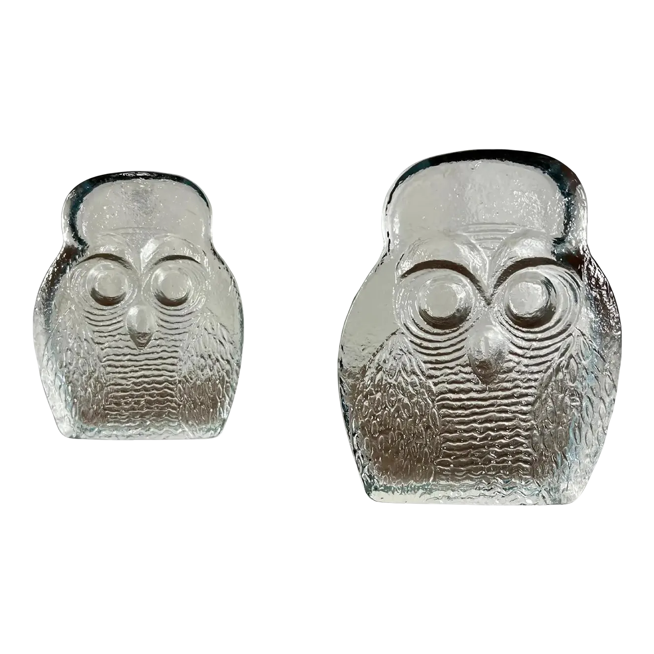 Blenko Glass Owl Book Ends | Chairish