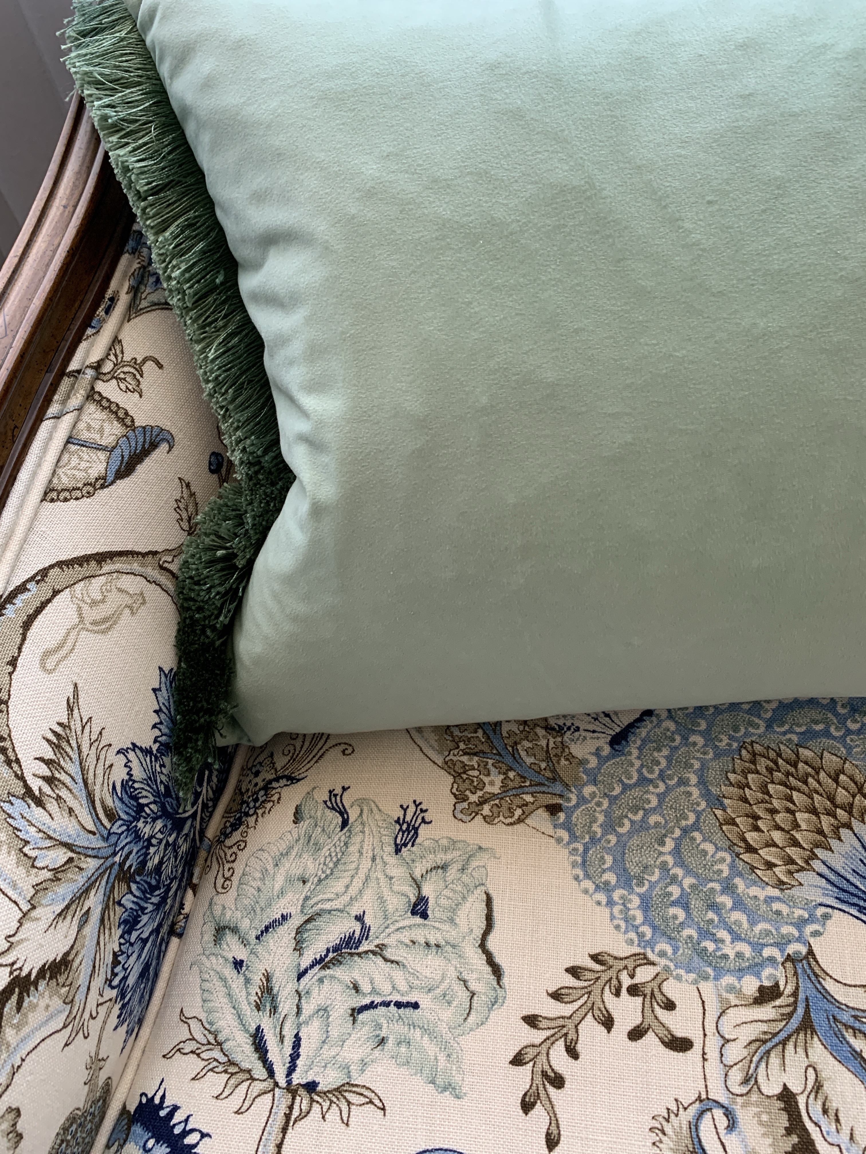 William Morris at Home Green Sunflower Feather Filled Pillow
