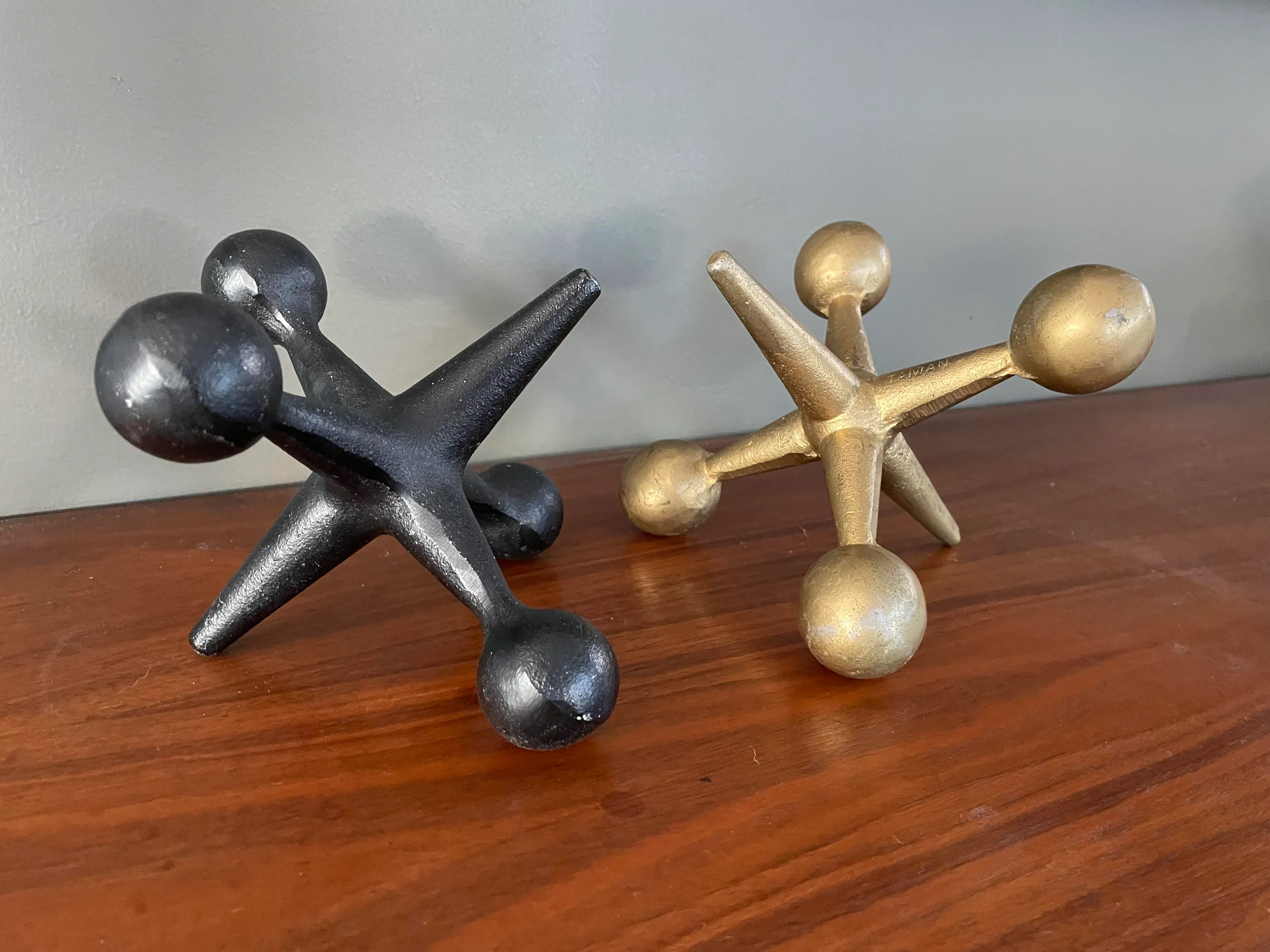 Vintage Bill Curry Design Line Jax Jacks Metal Sculptures - Set of
