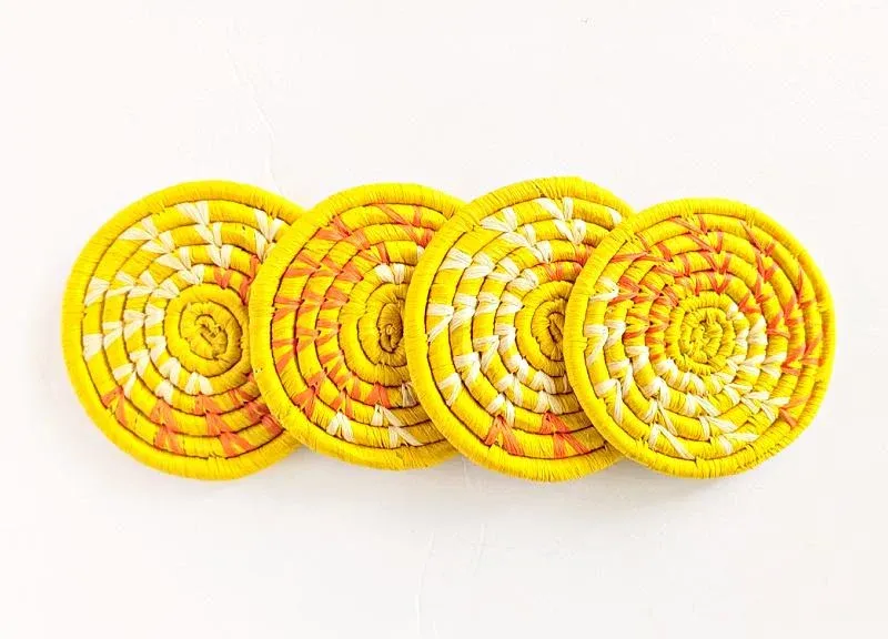 Yellow sale drink coasters