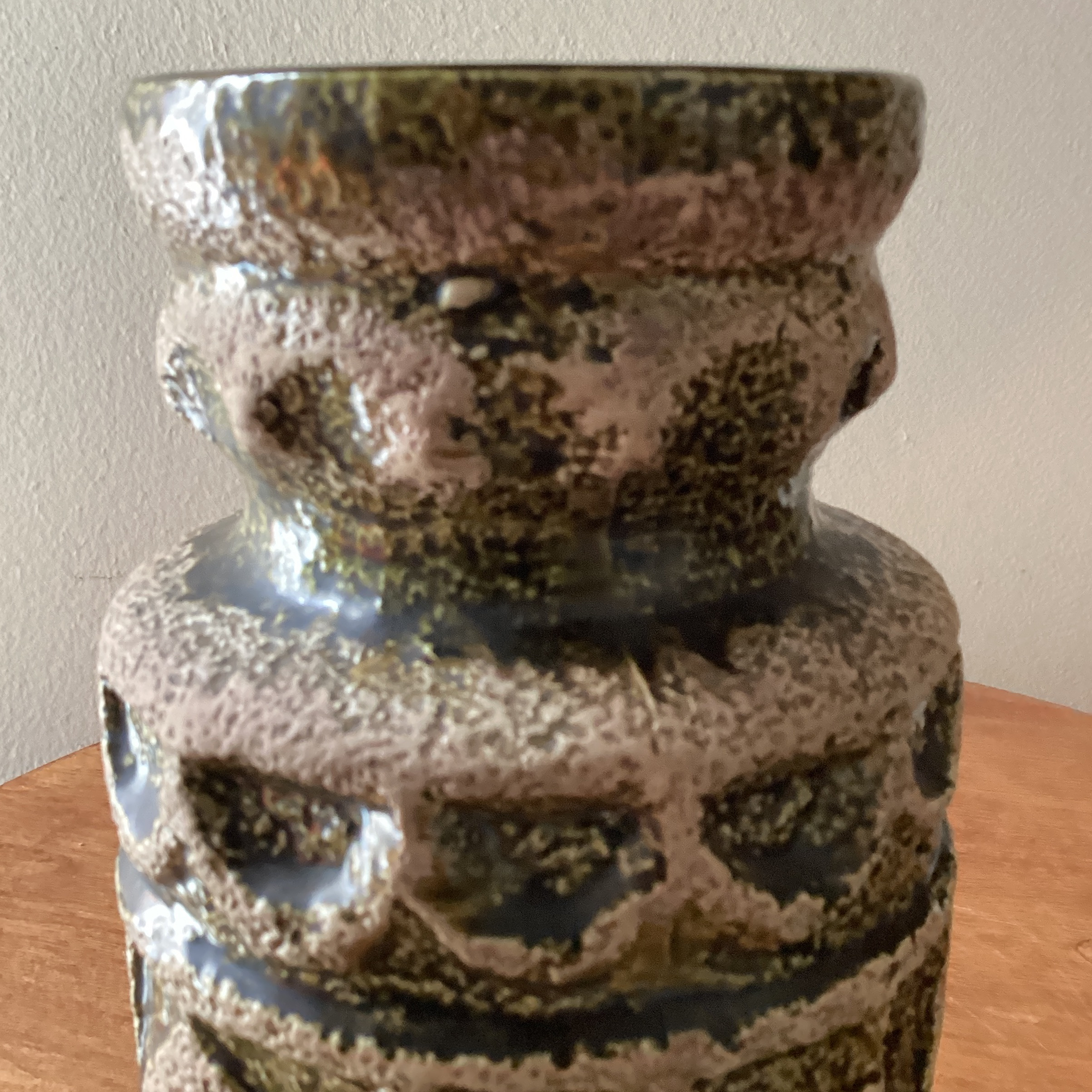 Vintage Bay Keramik Vase West Germany Pottery 650 21 Black