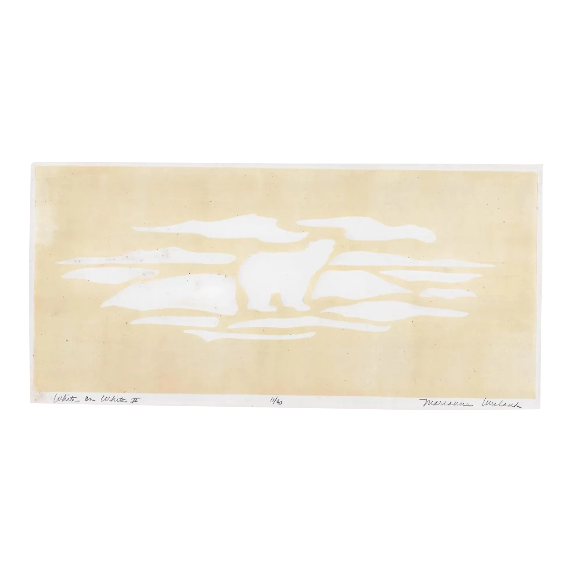 Marianne Wieland Polar Bear Embossed Etching