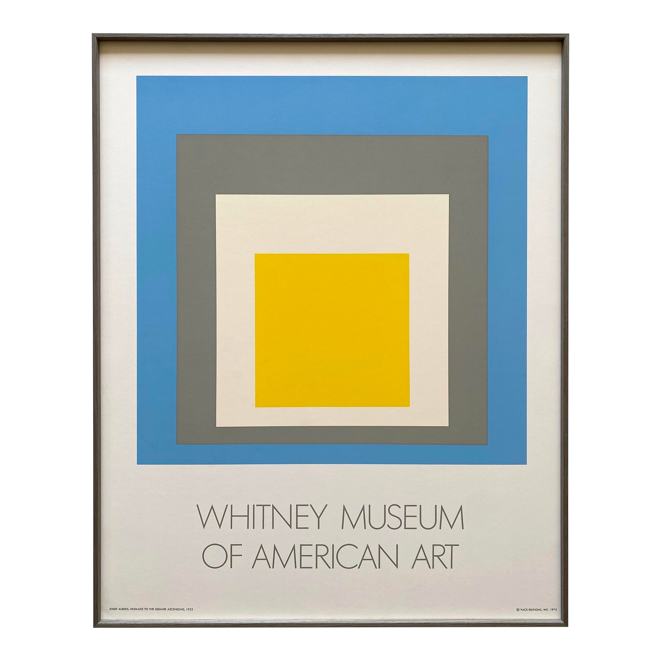 Josef Albers Vintage 1972 Mid Century Modernist Fine Art