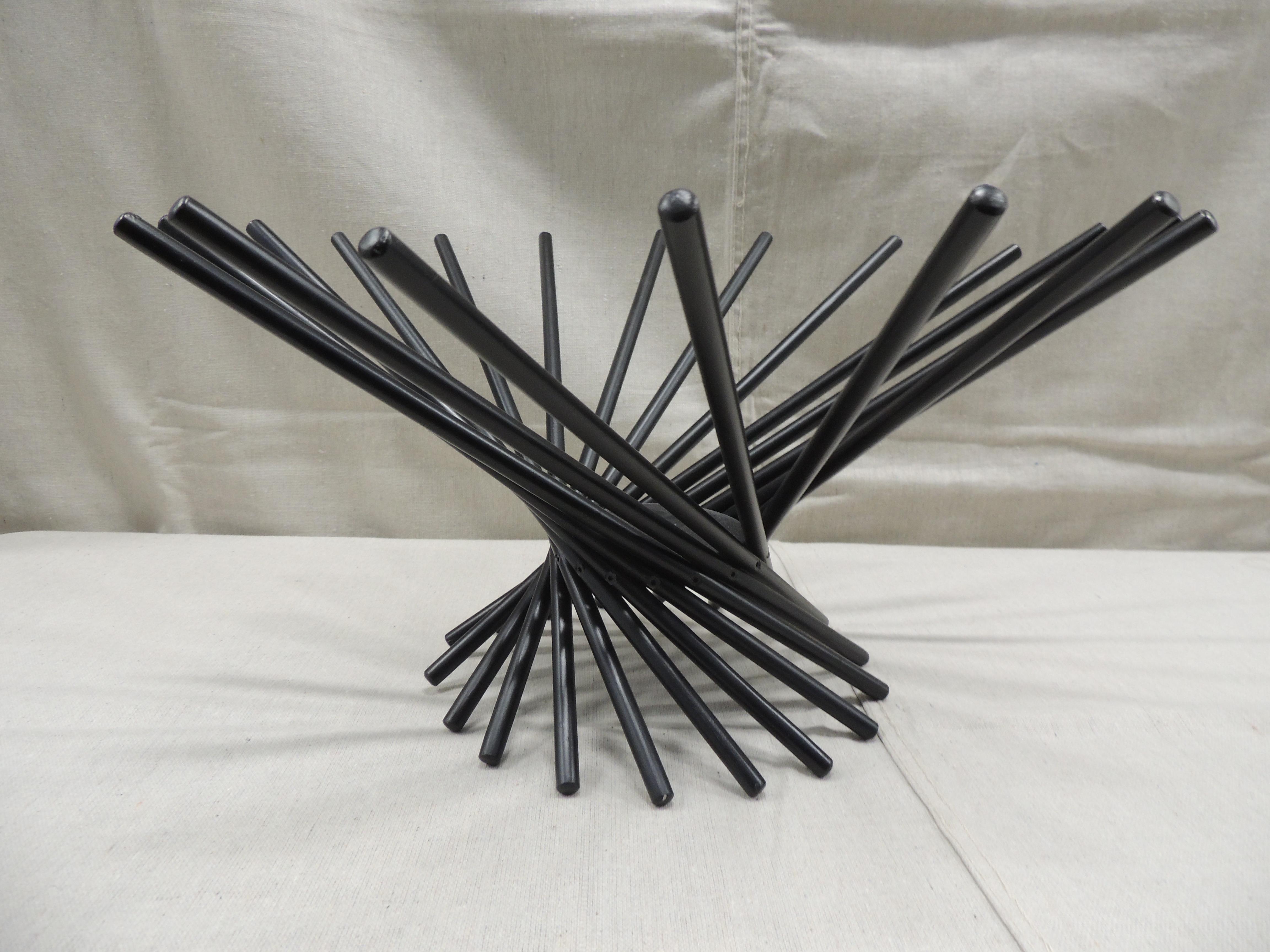 Black Satellite Articulated Wood Fruit Bowl by Carlo Contin X MoMa