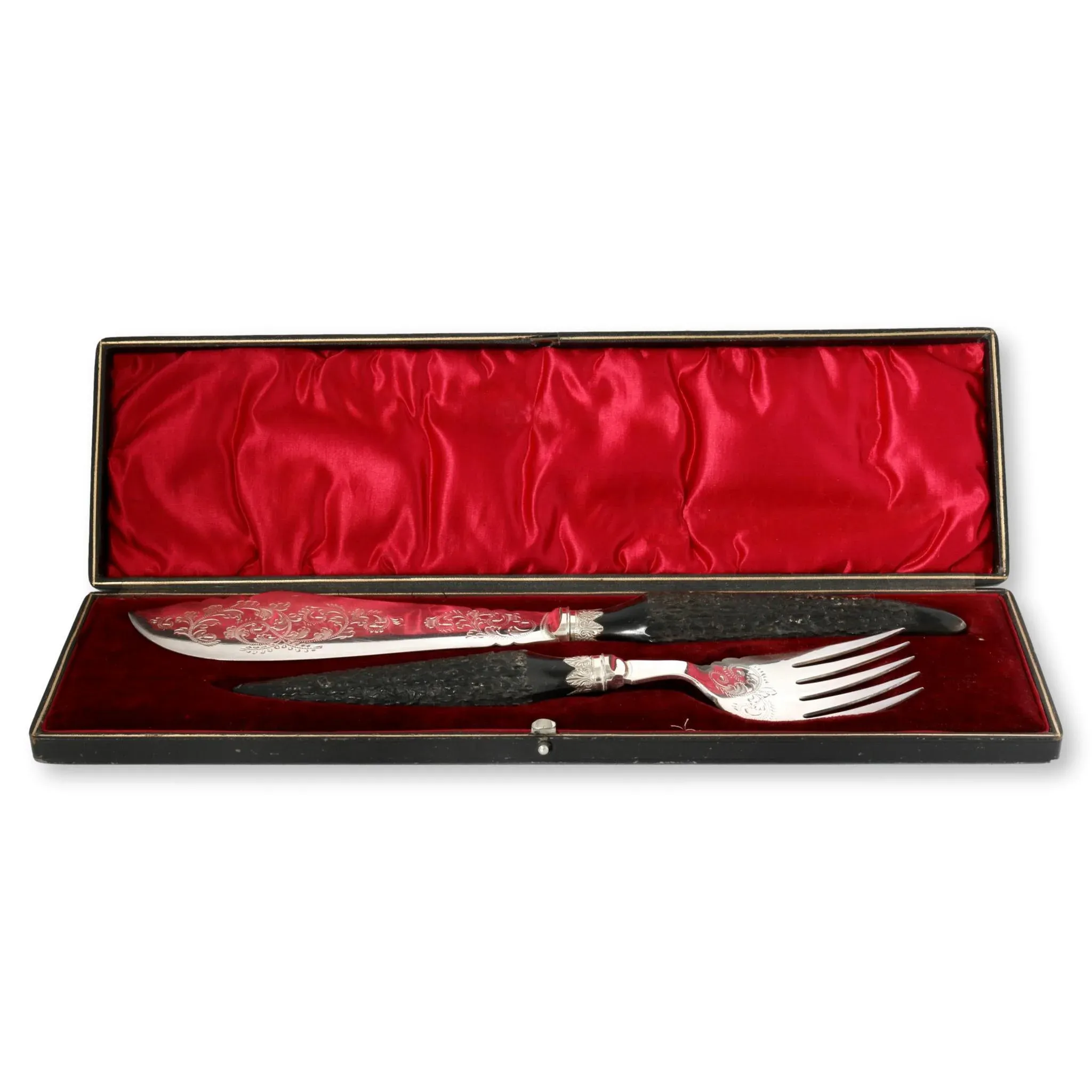 1920s English Stag-Horn Fish Set | Chairish