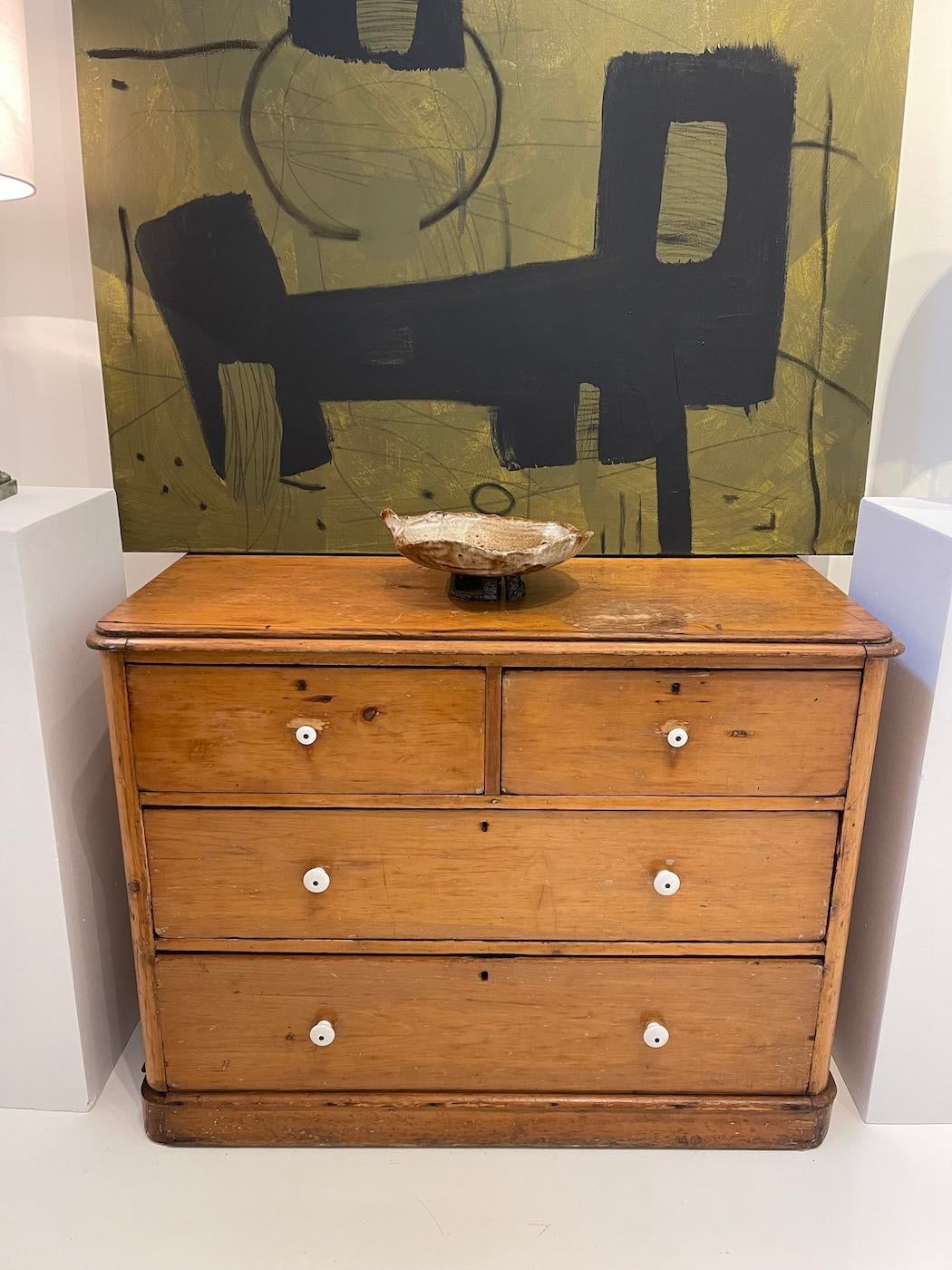 vintage pine dresser Antique Victorian with Chunky Wooden Knobs  Levity Interiors Pine 17x39 top 35 tall Vintage Pine Chest of Drawers,